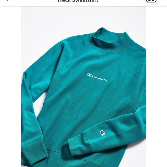 Champion UO Exclusive Script Logo Mock Neck Sweatshirt - Picture 5 of 5